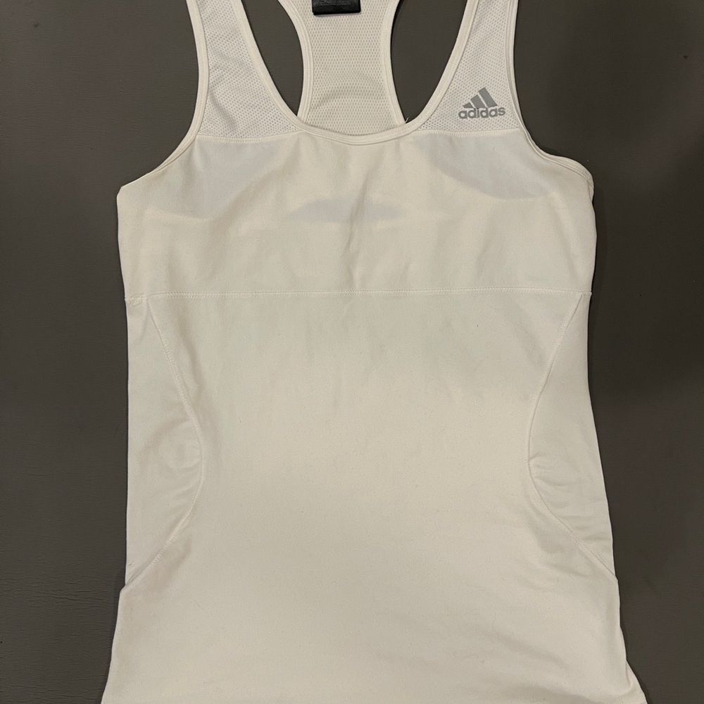 Adidas Women's Cream Racerback Tank Top